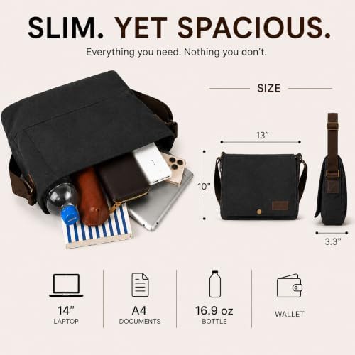 Mocha Brown Canvas Satchel Bag 14 — photo 3