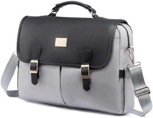 Black and grey messenger briefcase 15.6 in