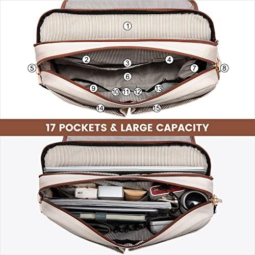 Brown and beige crossbody briefcase — photo 3