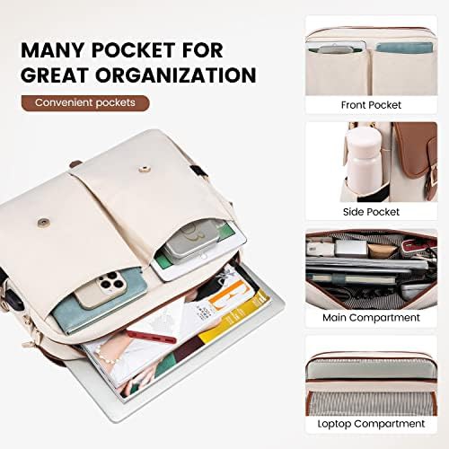 Brown and beige crossbody briefcase — photo 4