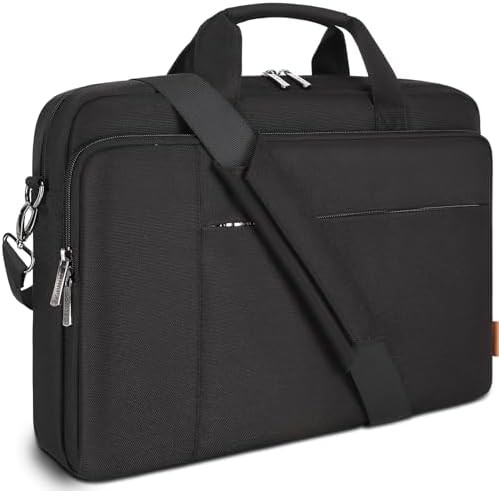 Black canvas messenger briefcase 15.6 in