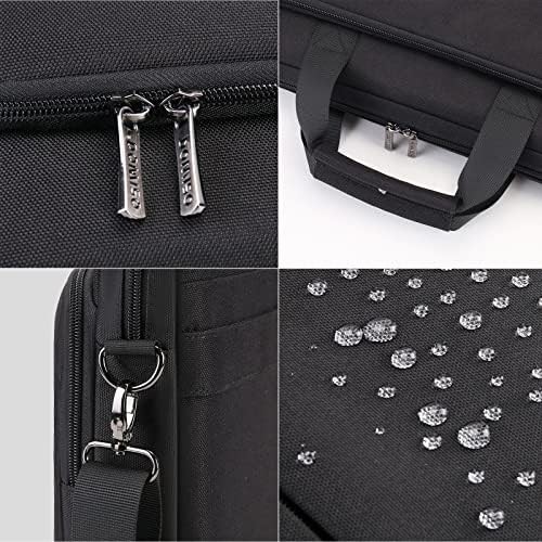 Black canvas messenger briefcase 15.6 in — photo 4