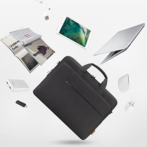 Black canvas messenger briefcase 15.6 in — photo 5