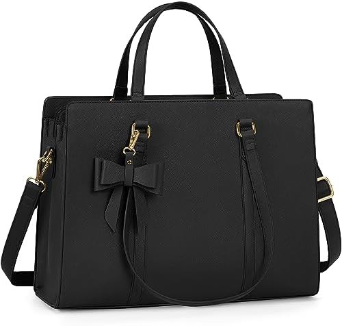 Waterproof leather work tote 15.6 in