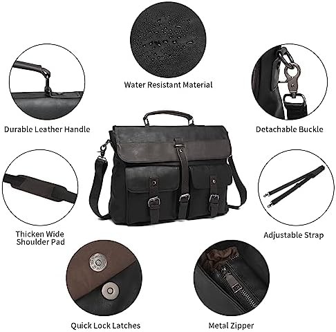 Vintage travel water resistant satchel 15.6 — photo 4