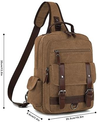 Coffee canvas cycling sling bag 14 in — photo 4
