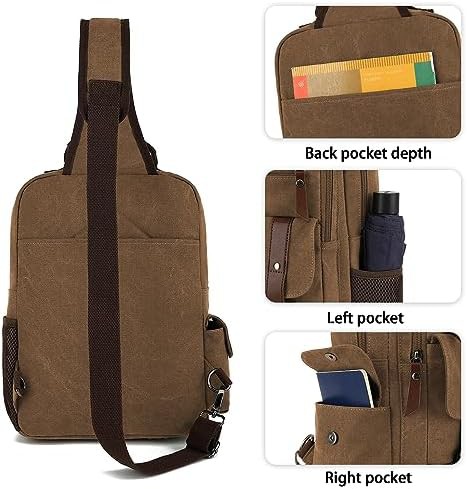 Coffee canvas cycling sling bag 14 in — photo 5