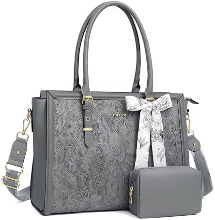 Faux leather tote bag 17.3 in