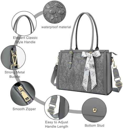 Faux leather tote bag 17.3 in — photo 4