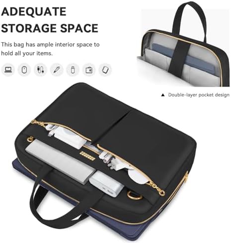 Black shoulder messenger bag for 17 inch laptops — photo 3