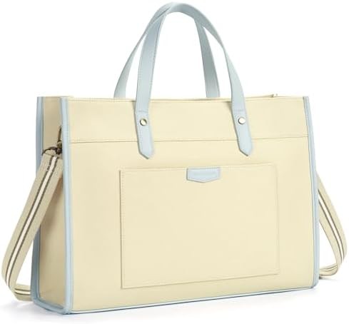 Light blue canvas casual college briefcase