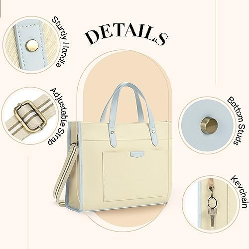 Light blue canvas casual college briefcase — photo 5