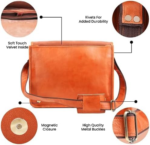 Elegant Enigma Leather Satchel 15 in — photo 5