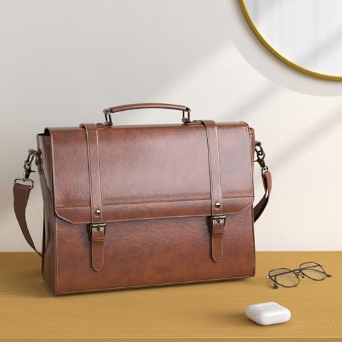 Vintage Waterproof Leather Messenger Bag 15.6 — photo 3