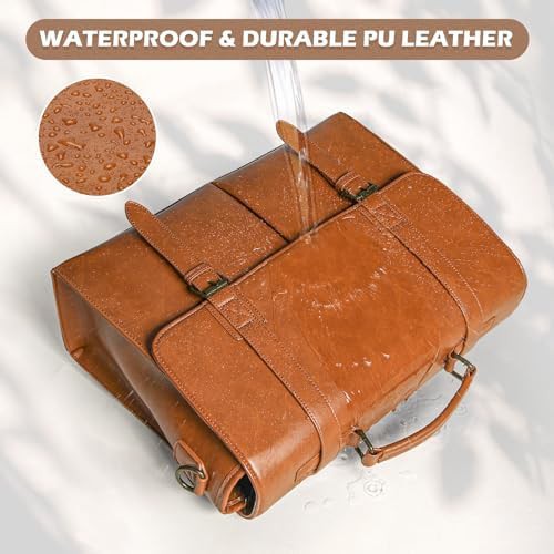 Brown 15.6 inch work messenger satchel — photo 4