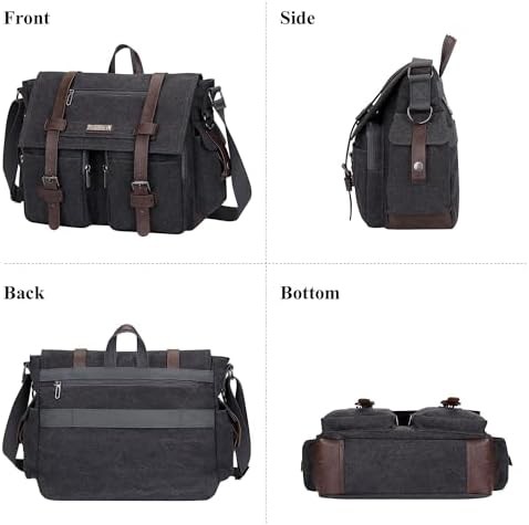 Witzman canvas 16 inch crossbody messenger bag — photo 3