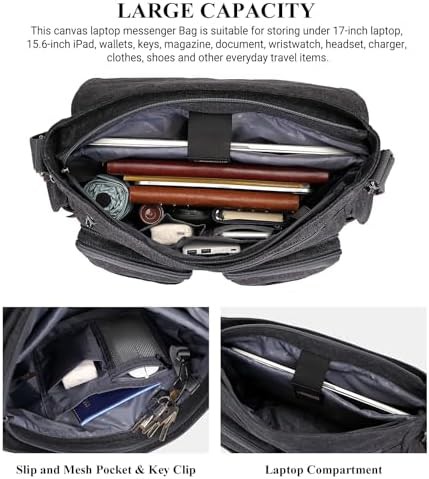 Witzman canvas 16 inch crossbody messenger bag — photo 5