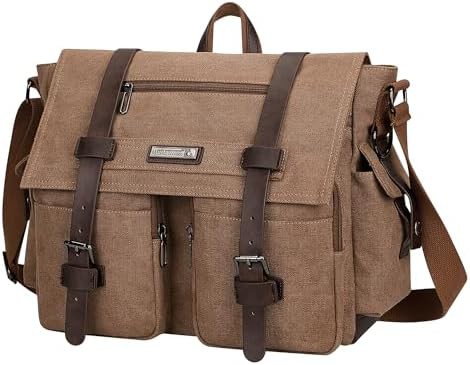 Witzman canvas 16 inch laptop messenger