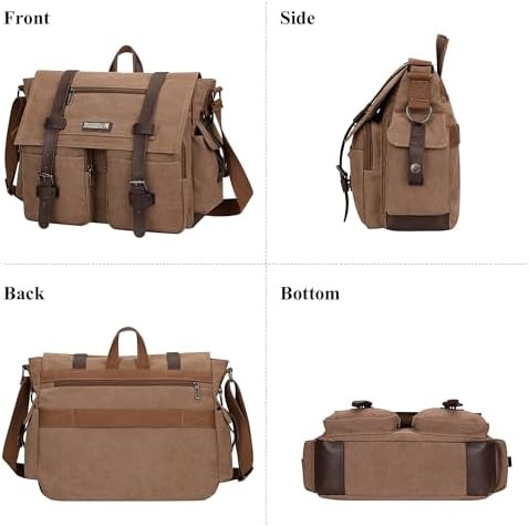 Witzman canvas 16 inch laptop messenger — photo 3