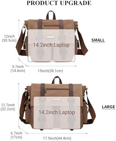 Witzman canvas 16 inch laptop messenger — photo 4