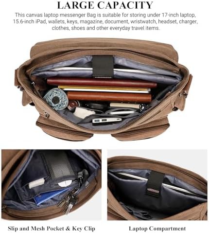 Witzman canvas 16 inch laptop messenger — photo 5