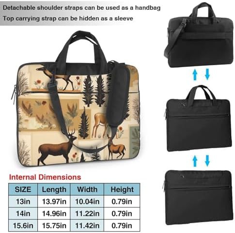 Animals retro farmhouse print 13 inch briefcase — photo 3