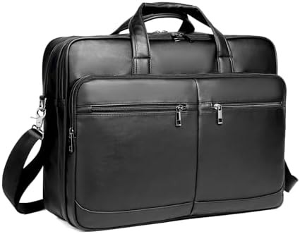 Waterproof leather computer shoulder handbag 17.3