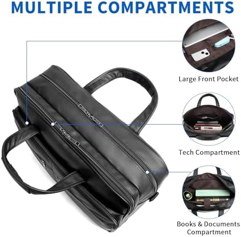 Waterproof leather computer shoulder handbag 17.3 — photo 5