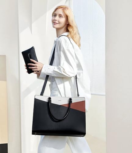 Tri tone leather briefcase 17 in — photo 3