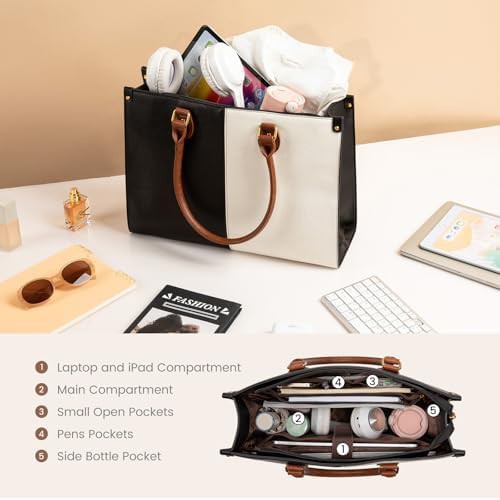 Genuine Leather Vintage Tote with Clutch — photo 4