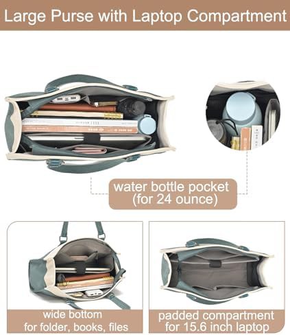 Large canvas shoulder bag with 10 pockets — photo 4