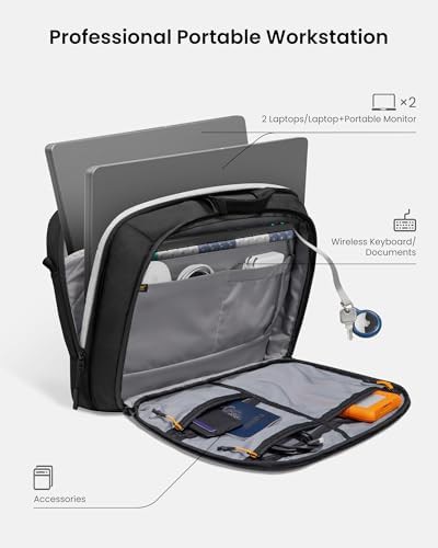 Dual compartment laptop briefcase for sixteen inch — photo 3