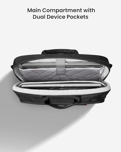 Dual compartment laptop briefcase for sixteen inch — photo 4