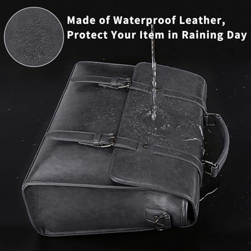 Vintage faux leather work briefcase 15.6 in — photo 3