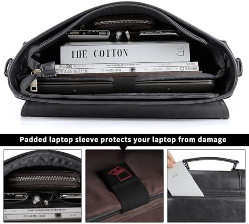 Vintage faux leather work briefcase 15.6 in — photo 5
