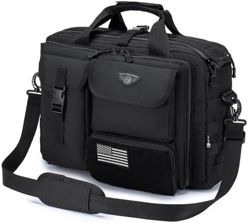 Tactical messenger bag with flag for 14 inch laptops