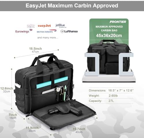 Tactical messenger bag with flag for 14 inch laptops — photo 3