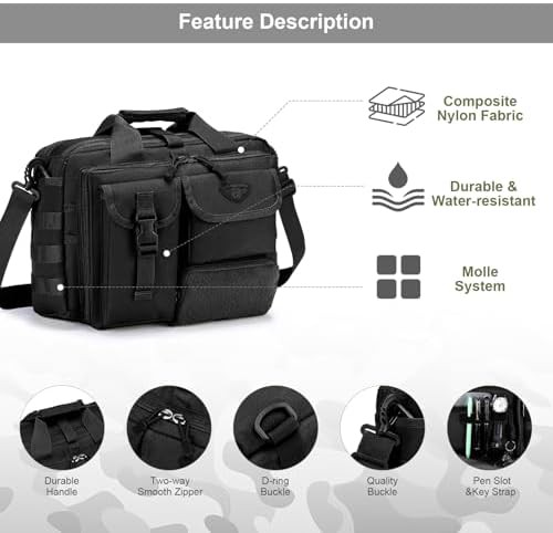 Tactical messenger bag with flag for 14 inch laptops — photo 5