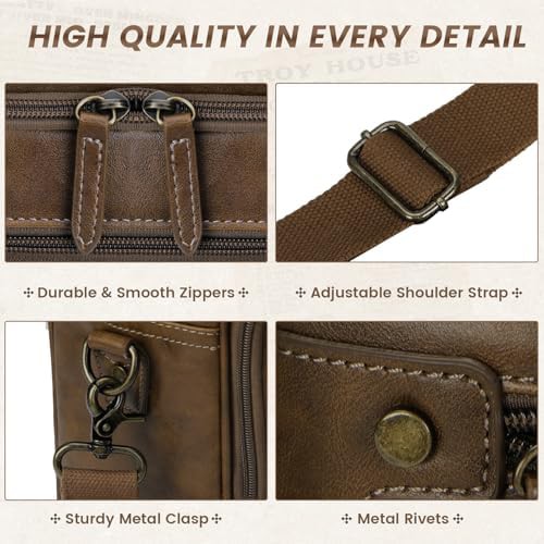 16 inch leather briefcase messenger bag — photo 5