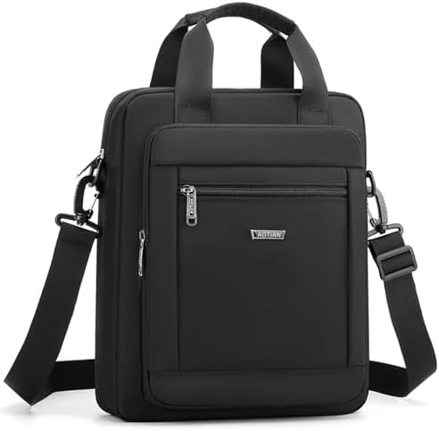 Black professional waterproof crossbody bag 14 inch