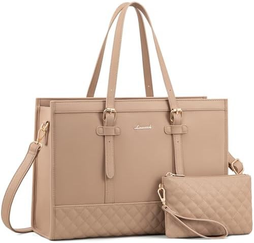 Khaki fashion leather shoulder tote