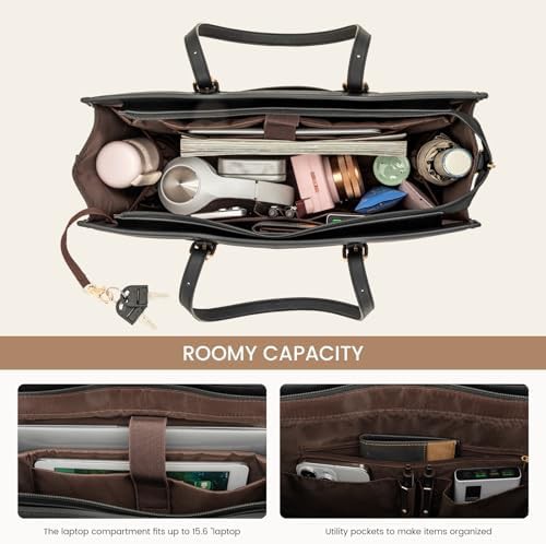 Classic PU leather computer work bag — photo 4