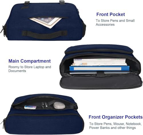 Blue satchel laptop briefcase 15.6 in — photo 4