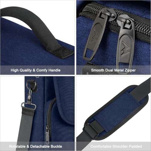 Blue satchel laptop briefcase 15.6 in — photo 5