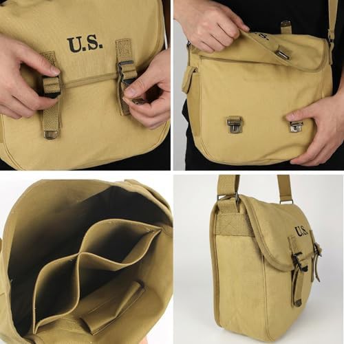 Vintage Canvas Military Musette Satchel — photo 5