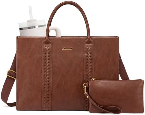 Vintage leather work briefcase 13 in