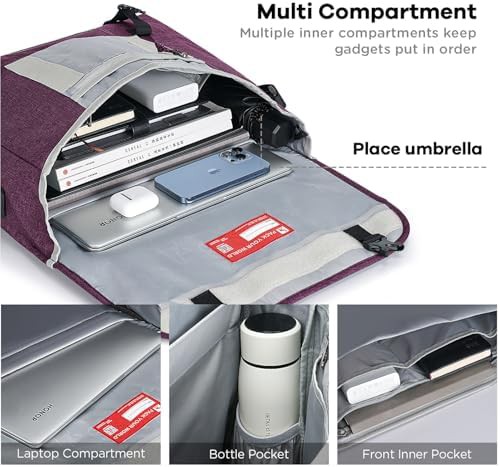 Large waterproof office briefcase laptop bag 17 — photo 4