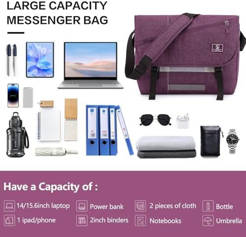 Large waterproof office briefcase laptop bag 17 — photo 5