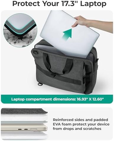 Black Water Repellent Three In One Briefcase — photo 4