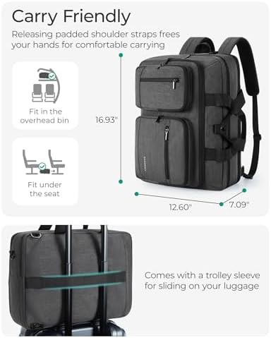 Black Water Repellent Three In One Briefcase — photo 5